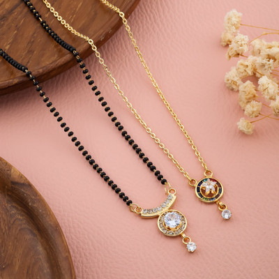 Seora LUXRY GOLD PLATED TRENDY MANGALSUTRA FOR WOMEN Alloy Mangalsutra