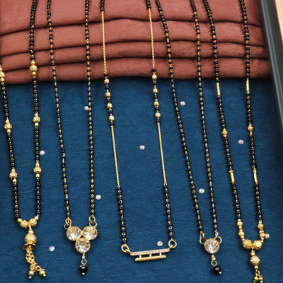 H R SALES IMITATION BAZAAR NEW FANCY MANGALSUTRA COMBO FOR WOMENS Alloy Mangalsutra