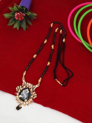 FFC-FASHION FOR CHOICE Alloy Gold-plated Black Jewellery Set(Pack of 1)