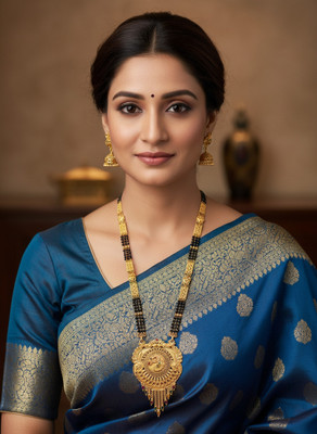 Rohit Fashion Trending Micro Gold Plated Matte Mangalsutra for Daily Wear Brass Mangalsutra