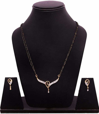 RaHee American Diamond Women'S Pride Brass, Metal, Alloy Mangalsutra