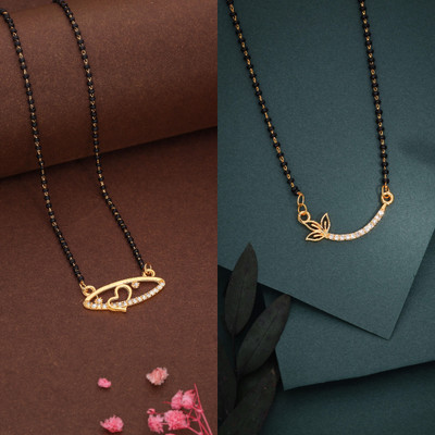 Vedda 2 PCS gold-plated Mangalsutra for Women Brass Mangalsutra