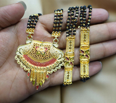 ELCETRATD JEWELLERY shimmering beautiful tanmaniya PACK OF 1 combo for women Alloy Mangalsutra
