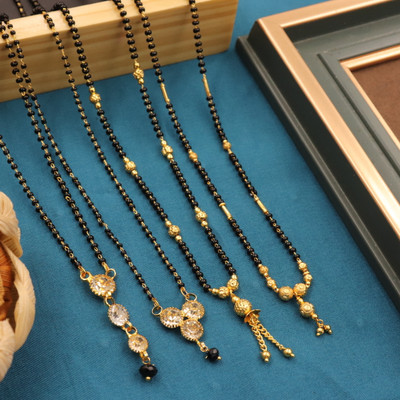 IMITATION BAZAAR PACK OF 4 NEW FANCY MANGALSUTRA FOR WOMANS Alloy Mangalsutra