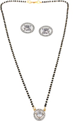 Jewar Mandi Brass Silver Silver, White, Black Jewellery Set(Pack of 1)