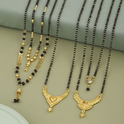VEMISTHI mangalsutra for women Brass, Crystal Mangalsutra