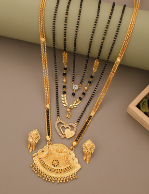 bulsenk Alloy Gold-plated Gold Jewellery Set(Pack of 4)