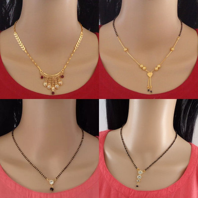 Dency Daily wear Brass Gold Plated Mangalsutra For Women and Girls Brass Mangalsutra