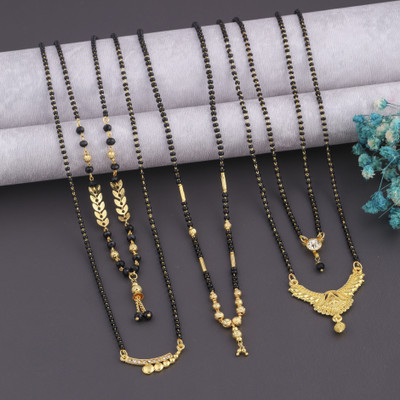 BELLADOR combo of 5 Brass Mangalsutra