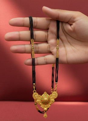 Fashion Didi Mangalsutra with Black Beads Alloy Mangalsutra