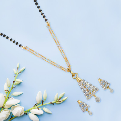 M Creation Alloy Gold-plated Gold Jewellery Set(Pack of 1)