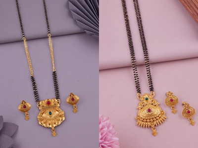 Enpong Alloy Gold-plated Gold Jewellery Set(Pack of 2)