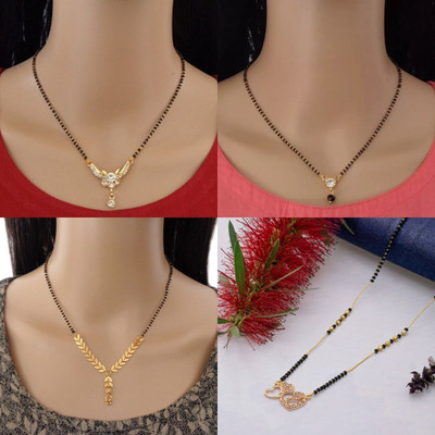 RAMDEV ART FASHION JEWELLERY Alloy Gold-plated Gold Jewellery Set(Pack of 4)