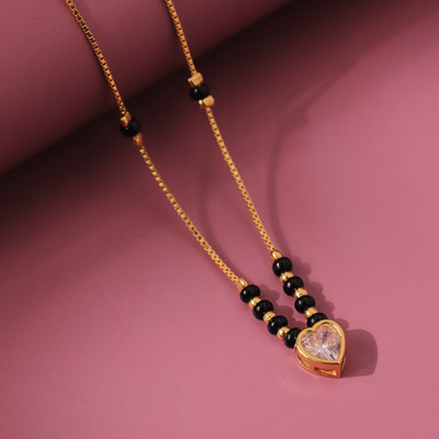 Voylla Gold Essentials Luvora American Diamond Mangalsutra Brass Mangalsutra