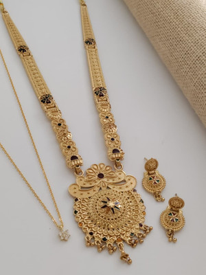 Niva Fashion Brass Gold-plated Gold Jewellery Set(Pack of 1)