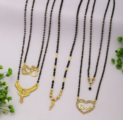 VEMISTHI mangalsutra for women Brass, Crystal Mangalsutra