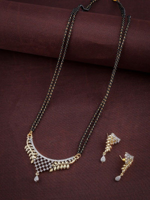 Anamya Alloy Gold-plated Black Jewellery Set(Pack of 1)