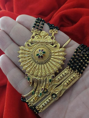SUGHOSH long gold-plated indian design mangalsutra Alloy Mangalsutra