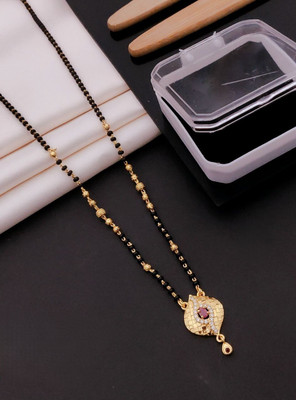 SHIVAY FASHION HUB Khodalkrua Jewellery New designer Gold plated Mangalsutra Alloy Mangalsutra