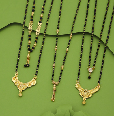 VEMISTHI mangalsutra for women Brass, Crystal Mangalsutra