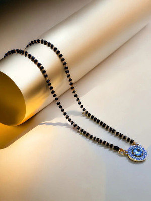 DIVINOOR Beautiful AD Mangalsutra with 18 Inch Chain for Women Alloy Tanmaniya