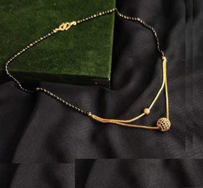 Ricious New Stylish & Fancy Gold-Plated Daily Wear For Women Alloy Mangalsutra