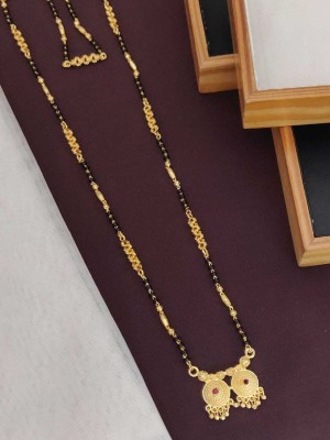 SHIVAY FASHION HUB Khodalkrua Jewellery New stylish Matte Polished designer Gold plated Mangalsutra Alloy Mangalsutra