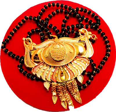 manohar One Gram Gold Plated Mangalsutra (MG730 M) (Length-24 inch) Brass Mangalsutra