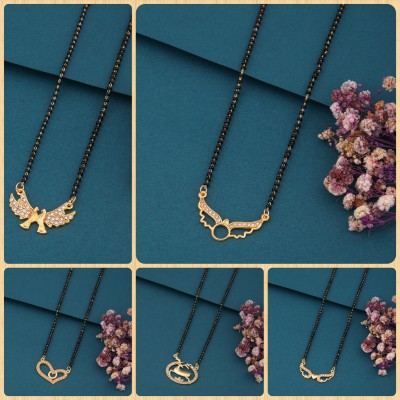 EthnicEmbrace Winged Wonders Brass Mangalsutra