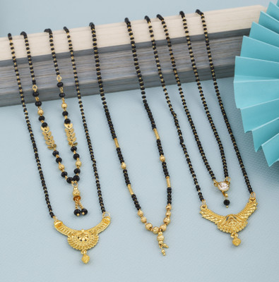 VEMISHTI Gold Mangalsutra For women Stylish Brass Mangalsutra Brass Mangalsutra