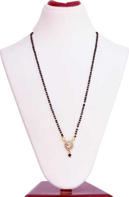 Arti creations Traditional Party & Casual Wear Gold Plated AD Mangalsutra Tanmaniya Alloy, Stone Mangalsutra