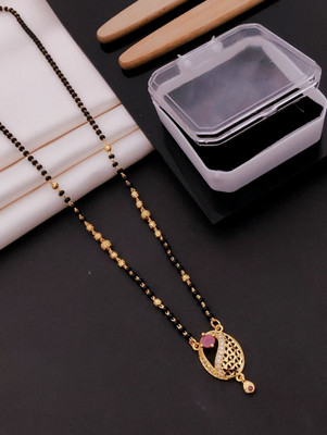 SHIVAY FASHION HUB Khodalkrua Jewellery New designer Gold plated Mangalsutra Alloy Mangalsutra