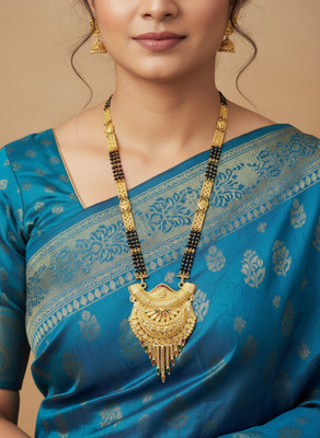 Rohit Fashion Trending Micro Gold Plated Matte Mangalsutra for Daily Wear Brass Mangalsutra