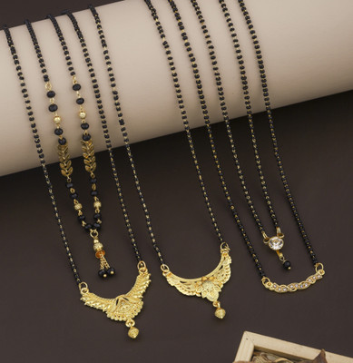 VEMISTHI mangalsutra for women Brass, Crystal Mangalsutra