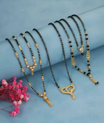 HATRENDZ GOLD PLATED 5 PIC OF COMBO MANGALSUTRA FOR WOMEN Alloy Mangalsutra
