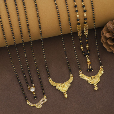 VEMISTHI mangalsutra for women Brass, Crystal Mangalsutra