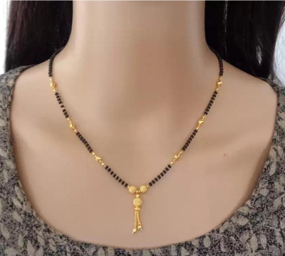 LaChoiceIt New Stylish & Fancy Gold-Plated Daily Wear Alloy Mangalsutra For Women,Girls Alloy Mangalsutra