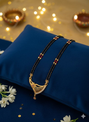 khushi enterprise Traditional Gold Plated Micro Polish Mangalsutra Brass Mangalsutra