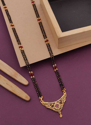 SATJEWEL mangalsutra for women new design Alloy, Copper Mangalsutra