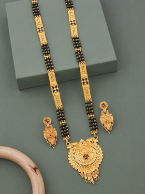 LaChoiceIt Beautiful and Unique Trending Design Pendant Mangalsutra with 24 Inch Long Chain Brass, Alloy Mangalsutra