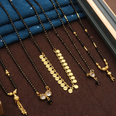 H R SALES IMITATION BAZAAR NEW FANCY MANGALSUTRA COMBO FOR WOMENS Alloy Mangalsutra