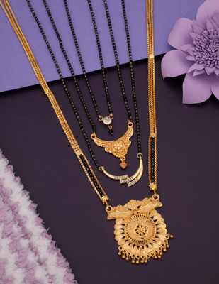 wuzela Best 1 Gram Gold Mangalsutra Brass Mangalsutra