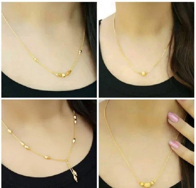 Bhumi09 Gold Plated Combo of 4 For Women Alloy Mangalsutra