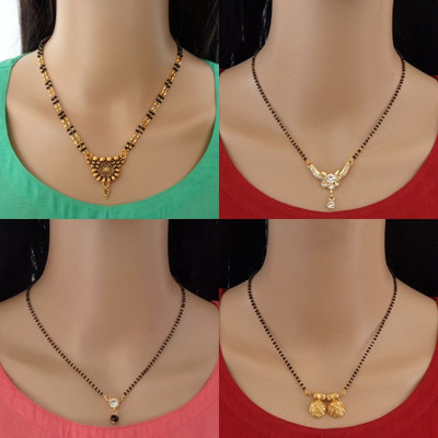 RAMDEV ART FASHION JEWELLERY Daily wear Alloy Gold Plated Mangalsutra For Women and Girls Alloy Mangalsutra