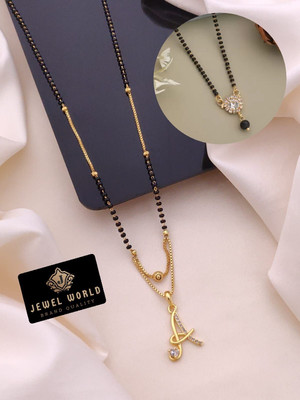 Jewel WORLD A name 18 Inch short mangalsutra for women Alloy, Brass Mangalsutra