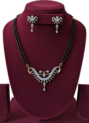Fashion Didi Mangalsutra with Matching Earrings Alloy Mangalsutra