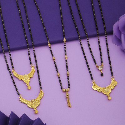 VEMISHTI mangalsutra for women Brass, Crystal Mangalsutra