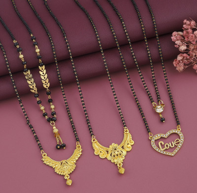 VEMISHTI Gold Mangalsutra For women Stylish Brass Mangalsutra Brass Mangalsutra