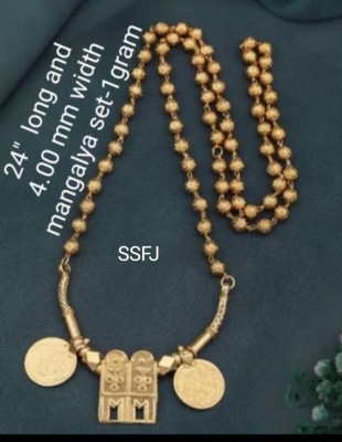 Satyasri-SFJ 1gram gold long mangalya chain with thali set Copper, Brass, Alloy Mangalsutra