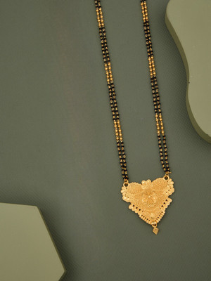 WoyGems Designer and Stylish Gold Plated Mangalsutra For Women and Girls Brass Mangalsutra